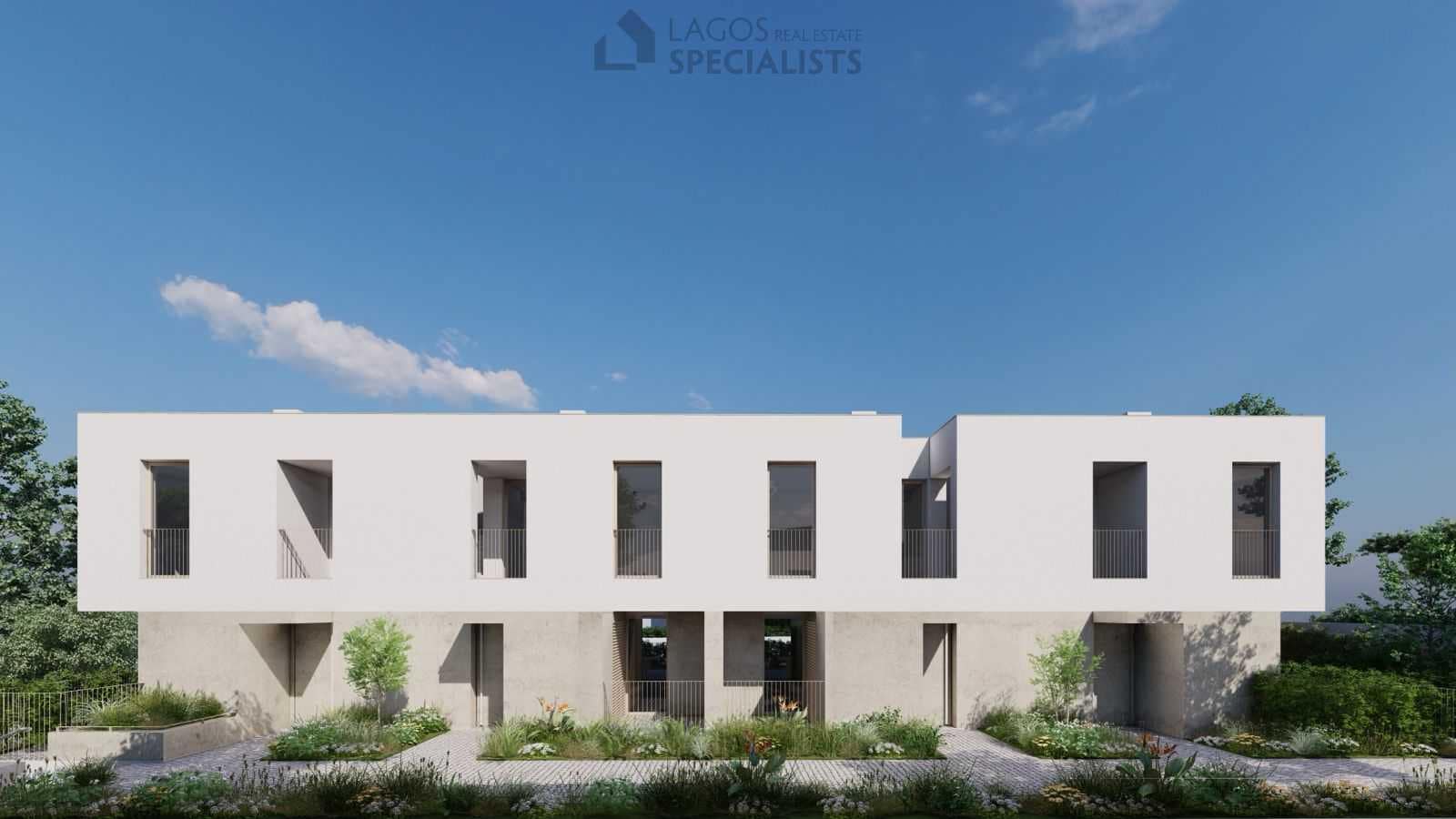 Elegant two-storey design with balconies and rooftop terraces in quiet Lagos area